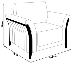 Kit 2 Poltronas Decorativas Pés em Madeira Market Veludo Preto G45 - Gran Belo