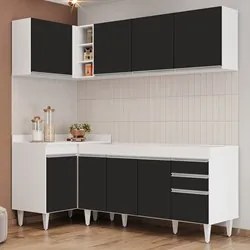 Armário de Cozinha Modulado de Canto Direito 4 Peças CP40 Balcão sem T