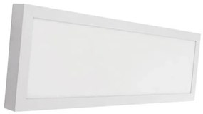 Plafon Led De Sobrepor Retangular Branco 36W Panel - LED BRANCO QUENTE (3000K)