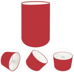Cúpula Abajur Cilíndrica Cp-8004 Ø15x25cm Bordô