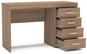 Mesa Escritório Computador Malta 1,20m 4 Gavetas - Castanho