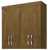 Guarda Roupa Solteiro 04 Portas Madri Castanho Wood - Moval
