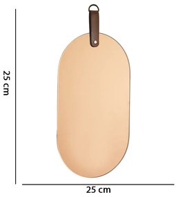 Espelho Elipse em Vidro Cobre 25x25 cm - D'Rossi