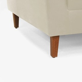 Poltrona Decorativa Gabriela Suede Bege