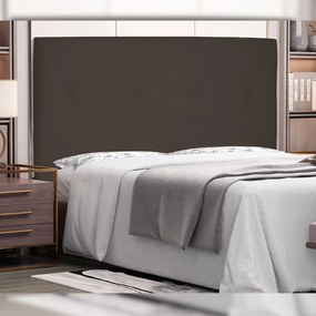 Cabeceira Decorativa 1,40M Yves Suede Café G63 - Gran Belo