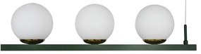 Pendente Zig 110X30Cm 4Xg9 / Cabo Aço Chumbador + Cabo Rayon / Globo Ø... (BT - Branco Texturizado, CLEAR)