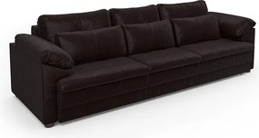 Sofá Retrátil Manual Sala de Estar Nolan Bipartido 332cm Conforto Premium em Couro Wine Vinho G58 - Gran Belo