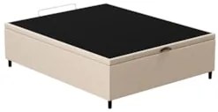 Base para Cama Box Baú Casal 138x188cm Hit Z04 Suede Bege - Mpozenato