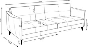 Sofá Sala de Estar Decorativo Living 184cm Pés de Madeira Peoria Couro Marrom Chocolate Manchado G93 - Gran Belo