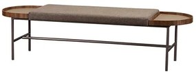 Banco Lore com 02 Bandejas Trama Fendi Base Aluminium - 77129 Sun House