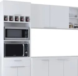 Armário de Cozinha CP06 Para Pia 150cm Pérola Z34 Branco    - Mpozenat