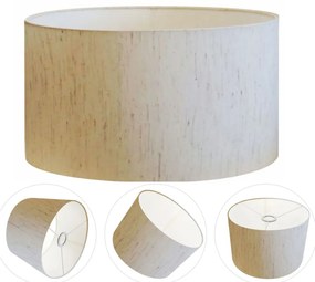 Cúpula Abajur Cilíndrica Cp-7027 Ø55x30cm Linho Bege