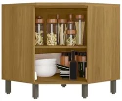 Balcão de Canto Oblíquo 80cm Rita Freijó/Off Acetinado Z44  - Mpozenat