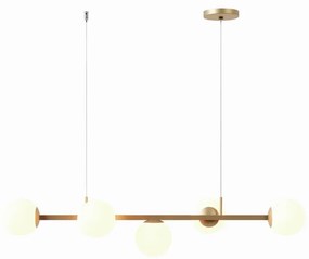 Pendente Jabuticaba Linear Small Retângular 26X20X98Cm Alumínio E Glob... (CINZA, FOSCO)