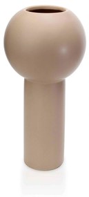 Vaso Decorativo em Cerâmica Bege 32,5x16x16 cm - D'Rossi