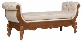 Recamier Preciosité c/ Tachas - Tecido Pisa Beige Kleiner