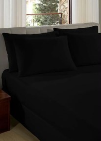 Lençol King com Elástico Liso Vivaldi Preto