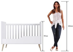 Berço Infantil Mini Cama Retrô Com Pés Palito - Branco
