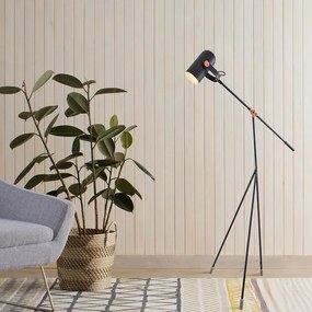 Luminaria De Piso Ferro E Acrilico Bottle - PRETO