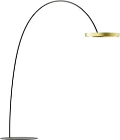 Luminaria De Piso Led Dimerizavel Preta E Dourada 33W Circle