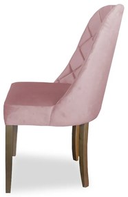 kit com 6 Cadeiras de Jantar Dublin Suede Rose