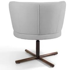 Kit 2 Poltronas Decorativas Melissa Base Xis Giratória Lona D-315 Cinz