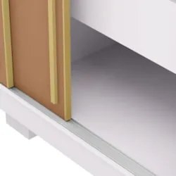 Guarda Roupa Casal 200cm 3 Portas Duke Flex Branco/Camarim V02 - Mpoze