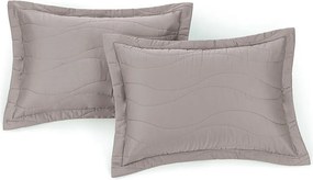 Jogo 2 Porta Travesseiros Trussardi 300 Fios Cetim 100% Algodão Egípcio Novara - Nocciola  Nocciola