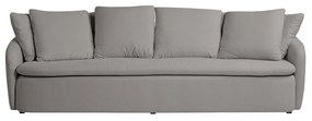 Sofá Living Sala de Estar Toscana 270cm 3 Lugares Veludo Luxo Cinza G92 - Gran Belo