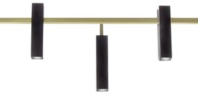 Pendente Square Retangular 130X04X38Cm Tubo Quadrado Fixo Desalinhado... (PRETO)