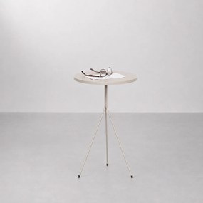 Mesa Lateral Sun Baixa Redonda Areia - 52cmx38cm