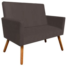 Namoradeira Nina Suede Pés Palito Castanho D'Rossi - Marrom