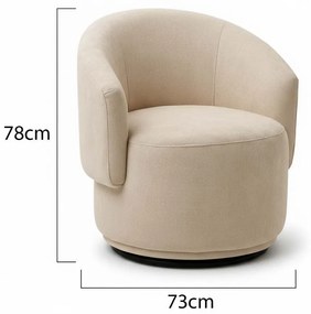 Poltrona Decorativa Giratória Sala de Estar Recepção Jasmine Suede