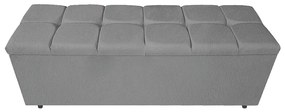 Calçadeira Estofada Manchester 160 cm Queen Size Suede Cinza - ADJ Decor