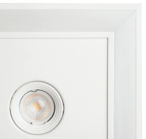 Embutido Scala Pro 42X42X09Cm 04Xar70 Led 36,8W Bivolt | Usina 19233/4... (BT - Branco Texturizado, 3000k)