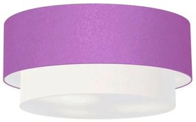 Plafon Para Quarto Cilíndrico SQ-3065 Cúpula Cor Lilás Branco