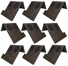 Kit 09 Esteiras Bandejas Com Suporte Para Copos e Controle Para Sofá MDF Tabaco G20 - Gran Belo