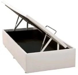 Base de Cama Box Bau Physical Corino Branco Solteiro 88 cm (LARG) - 52582 Sun House