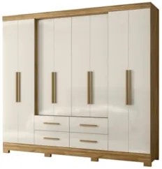 Guarda Roupa Casal 237cm 8 Portas Archi Freijó/Off Z17 - Mpozena