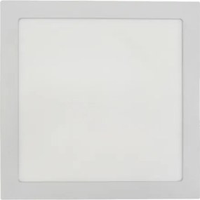 Plafon Led De Embutir Branco 24W 30X30cm Moldura - LED BRANCO FRIO (6000K)
