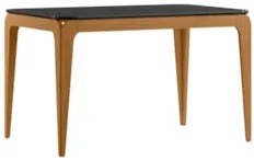 Mesa de Jantar Retangular 120cm 4 Lugares Yuma Ypê/Preto N02 - Mpozena