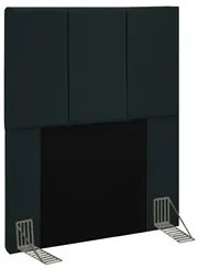 Cabeceira Cama Box Solteiro 90cm Pérola W01 Suede Preto - Mpozenato
