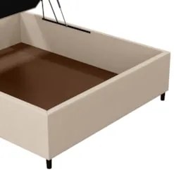Base para Cama Box Baú Casal 138x188cm Hit Z04 Suede Bege - Mpozenato