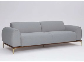 Sofá 3 Lugares Tóquio D07 230cm Linho Cinza - D'Rossi