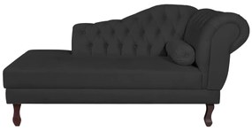 Recamier Diana 160cm Lado Esquerdo Corano Preto - ADJ Decor