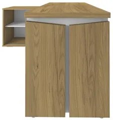 Conjunto Escritório Home Office 4 Peças Sharp A06 Olmo/Branco - Mpozen