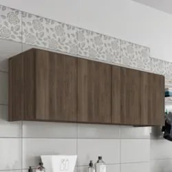 Armário Aéreo Multiuso Lavanderia 118cm Monna Freijó Z34  - Mpozenato
