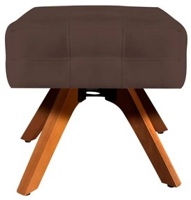 Puff Banqueta Decorativo Giratório MM30 Elisa Suede D03 - D'Rossi - Marrom