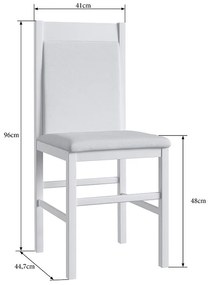 Conjunto 2 Cadeiras Madeira E Tecido Corino 600 - Branco