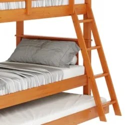 Treliche Solteiro Juvenil com Escada Móvel Joy Z40 Mel Acetinado - Mpo
